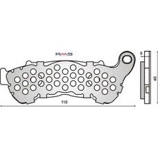 BRZDOVÉ DESTIČKY RMS 225102550 ORGANICKÉ - BRZDOVÉ DESTIČKY - NA MOTORKU