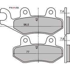 Brzdové destičky RMS 225101420 organické