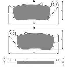Brzdové destičky GOLDFREN 014 S33 STREET FRONT