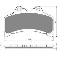 BRZDOVÉ DESTIČKY GOLDFREN 204 S3 - PŘEDNÍ - NA MOTORKU