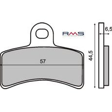 BRZDOVÉ DESTIČKY RMS 225100630 ORGANICKÉ - BRZDOVÉ DESTIČKY - NA MOTORKU