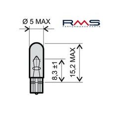 Žárovka RMS 246510275 12V 2,3W, T5 bílá