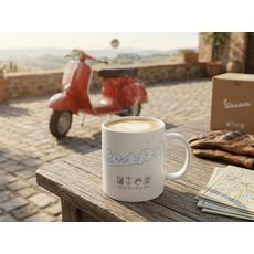 DÁMSKÉ POLO TRIKO GRAPHICS VESPA - MODRÁ - TRIČKA - NA MOTORKÁŘE