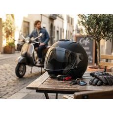 PIAGGIO HELMA NA SKŮTR UL01 22.06 - ČERNÁ 2026 - HELMY NA SKÚTR - NA MOTORKÁŘE