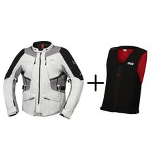 JEZDI BEZPEČNĚ S IXS - SET TOURING PRO PÁNY - SVĚTLE ŠEDÁ - JEZDI BEZPEČNĚ S IXS - NA MOTORKÁŘE