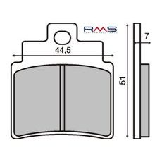 BRZDOVÉ DESTIČKY RMS 225100500 ORGANICKÉ - BRZDOVÉ DESTIČKY - NA MOTORKU