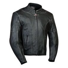 KOŽENÁ MOTO BUNDA MBW LARROS - ČERNÁ - KOŽENÉ BUNDY - NA MOTORKÁŘE