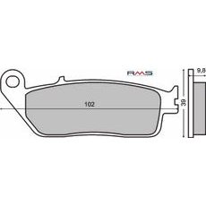 Brzdové destičky RMS 225102640 organické