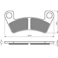 BRZDOVÉ DESTIČKY GOLDFREN 410 S33 STREET FRONT - PŘEDNÍ - NA MOTORKU