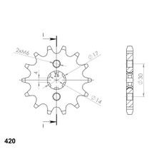 Řetězové kolečko SUPERSPROX CST-249:14 14 zubů, 420