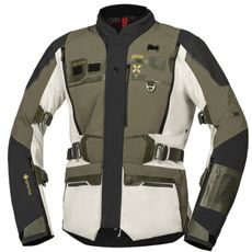 BUNDA S LAMINOVANOU MEMBRÁNOU IXS VENTURE-GTX 1.0 X2-001405 ŠEDO-OLIVOVĚ ZELENÁ - ENDURO BUNDY - NA MOTORKÁŘE