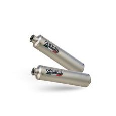 DVOJITÁ KONCOVKA VÝFUKU SLIP-ON GPR ROUND D.44.TT BROUŠENÝ TITAN PRO DUCATI MONSTER 996 S4R 2003-2007 - DVOJITÉ KONCOVKY VÝFUKU - NA MOTORKU