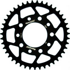 ŘETĚZOVÁ ROZETA SUPERSPROX RFE-1332:43-BLK ČERNÝ 43 ZUBŮ, 525 - OCELOVÉ - NA MOTORKU