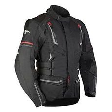 PÁNSKÁ TŘÍVRSTVÁ BUNDA MBW STANLEY - ČERNO-ČERVENÁ - TEXTILNÍ BUNDY - NA MOTORKÁŘE