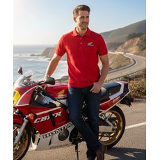 HONDA DÁMSKÉ TRIKO RACING - ČERVENÁ/MODRÁ - NA MOTORKÁŘE