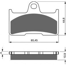 BRZDOVÉ DESTIČKY GOLDFREN 281 S33 OFF-ROAD REAR - ZADNÍ - NA MOTORKU