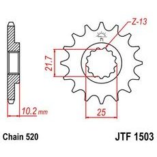 JT Řetězové kolečko JT JTF 1503-12 12 zubů, 520