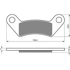 BRZDOVÉ DESTIČKY GOLDFREN 413 K5 - PŘEDNÍ - NA MOTORKU