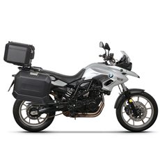 Kompletní sada černých hliníkových kufrů SHAD TERRA BLACK, 48L topcase 36L/47L boční kufry, včetně montážní sady a plotny SHAD BMW F 650 GS/ F 700 GS/ F 800 GS