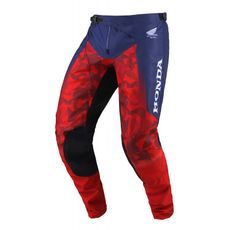 HONDA MX KALHOTY CAPSULE 25 - ČERVENÁ/MODRÁ - MOTOKROSOVÉ KALHOTY - NA MOTORKÁŘE