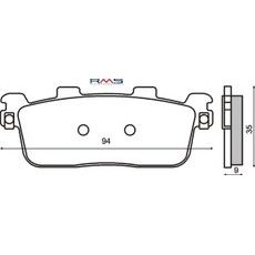 BRZDOVÉ DESTIČKY RMS 225102740 ORGANICKÉ - BRZDOVÉ DESTIČKY - NA MOTORKU