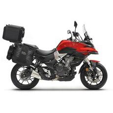KOMPLETNÍ SADA BOČNÍCH ADVENTURE BRAŠEN SHAD TERRA TR40 A ČERNÉHO HLINÍKOVÉHO 55L TOPCASE, VČETNĚ MONTÁŽNÍ SADY SHAD VOGE 500DS / 500DSX - SADY - NA MOTORKU