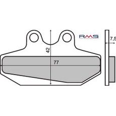 BRZDOVÉ DESTIČKY RMS 225100740 ORGANICKÉ - BRZDOVÉ DESTIČKY - NA MOTORKU
