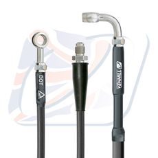HADICE PŘEDNÍ BRZDY SADA VENHILL H02-1-082/P-CB (2 HOSE KIT) KARBON - LANKA A HADICE - NA MOTORKU