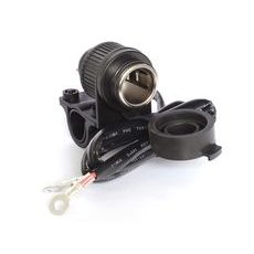 STANDARDNÍ 12V ZÁSUVKA S UCHYCENÍM NA ŘÍDÍTKA - MOTO ZÁSUVKY - NA MOTORKU