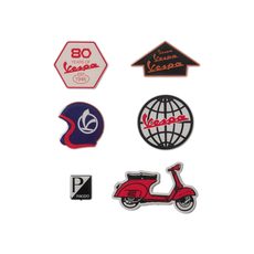 VESPA 80TH SADA NÁŠIVEK GLOBO - FABER - DÁRKY PRO FANOUŠKY VESPA - NA MOTORKÁŘE