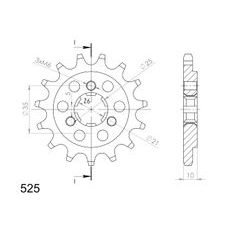 Řetězové kolečko SUPERSPROX CST-1448:15 15 zubů, 525
