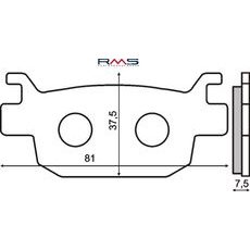 Brzdové destičky RMS 225102560 organické