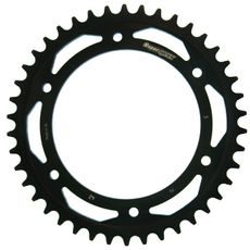 ŘETĚZOVÁ ROZETA SUPERSPROX RFE-5:42-BLK ČERNÝ 42 ZUBŮ, 520 - OCELOVÉ - NA MOTORKU