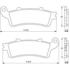 BRZDOVÉ DESTIČKY ACCOSSATO AGPA16 OR - BRZDOVÉ DESTIČKY - NA MOTORKU