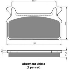 BRZDOVÉ DESTIČKY GOLDFREN 063 AD - PŘEDNÍ - NA MOTORKU