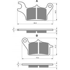 Brzdové destičky GOLDFREN 358 S33 STREET FRONT