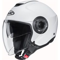 HJC PŘILBA I40N SOLID SEMI FLAT PEARL WHITE - OTEVŘENÉ HELMY - NA MOTORKÁŘE