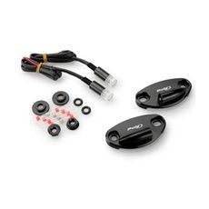 KRYTY ZRCÁTEK PUIG 22046N ČERNÝ WITH TURN LIGHT - PLEXI ŠTÍTY - NA MOTORKU