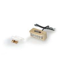 SVĚTLO NA DRŽÁK SPZ PUIG FLASH 4136O ZLATÁ ALU S LEDS - DRŽÁKY SPZ - NA MOTORKU