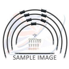 STANDARD HADICE PŘEDNÍ BRZDY SADA VENHILL POWERHOSEPLUS SUZ-5007FS-BK (5HADIC V SADĚ) ČERNÉ HADICE, NEREZOVÉ KONCOVKY - LANKA A HADICE - NA MOTORKU