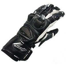 RUKAVICE NA MOTOCYKL MBW GT-TECH BLACK ČERNOBÍLÉ - KOŽENÉ RUKAVICE - NA MOTORKÁŘE