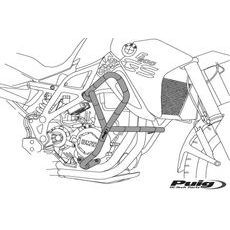 OCHRANNÉ RÁMY MOTORU PUIG 20261N ČERNÝ - PLEXI ŠTÍTY - NA MOTORKU