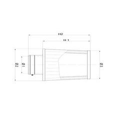 Kónické vzduchové filtry BMC BMC FBSA80-140 Polyurethane Top