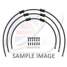 STANDARD HADICE PŘEDNÍ BRZDY SADA VENHILL POWERHOSEPLUS YAM-6016FB-BK (3 HADICE V SADĚ) ČERNÉ HADICE, ČERNÉ KONCOVKY - LANKA A HADICE - NA MOTORKU