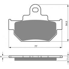 BRZDOVÉ DESTIČKY GOLDFREN 030 AD OFF-ROAD FRONT - PŘEDNÍ - NA MOTORKU