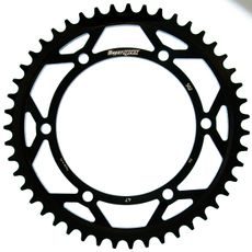 ŘETĚZOVÁ ROZETA SUPERSPROX RFE-502:47-BLK ČERNÝ 47 ZUBŮ, 530 - OCELOVÉ - NA MOTORKU