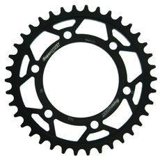 ŘETĚZOVÁ ROZETA SUPERSPROX RFE-745:38-BLK ČERNÝ 38 ZUBŮ, 525 - OCELOVÉ - NA MOTORKU