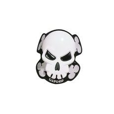 Kolenní slidery OXFORD Skull (bílé, pár)