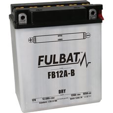 Konvenční motocyklová baterie FULBAT FB12A-B (YB12A-B) Včetně balení kyseliny