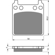 BRZDOVÉ DESTIČKY GOLDFREN 171 AD STREET - PŘEDNÍ - NA MOTORKU